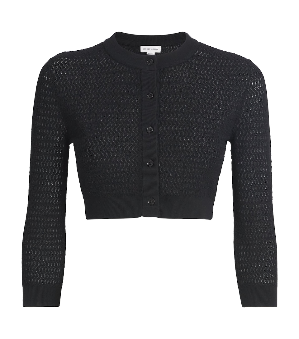 Cropped Round-Neck Cardigan