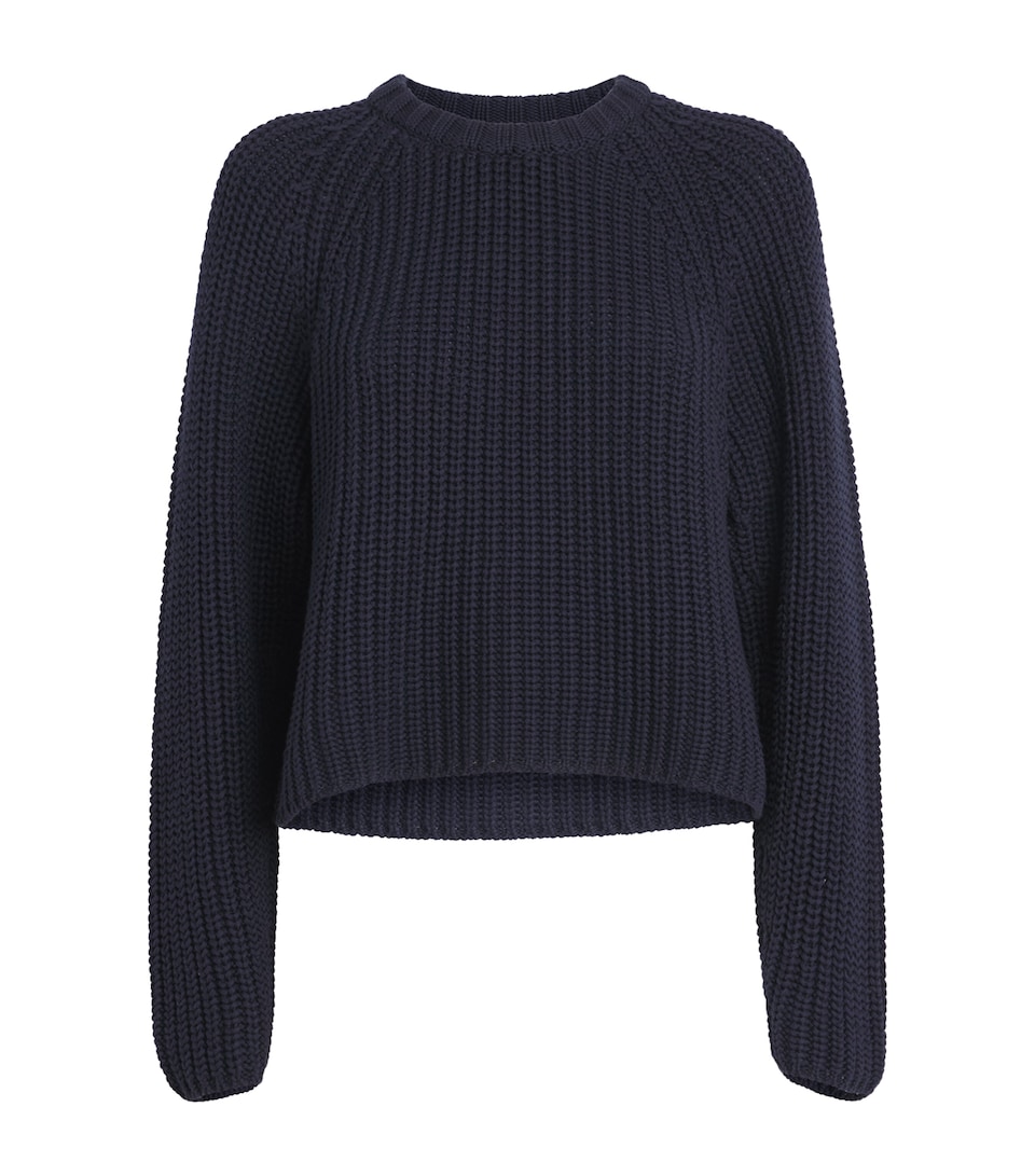ME+EM Womens Organic Cotton Weekend Sweater Navy