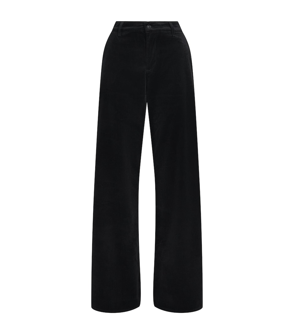 7 For All Mankind Womens Velvet Lotta Trousers Velvet Black