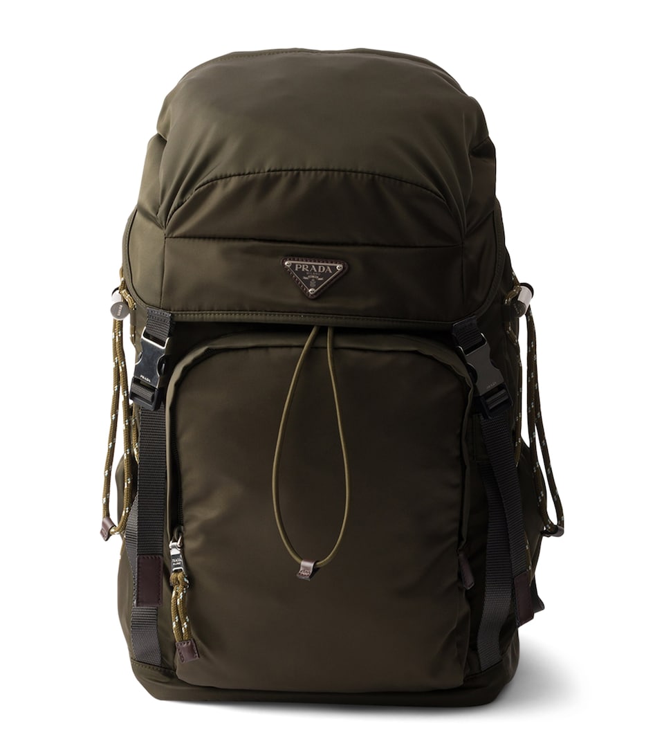 Re-Nylon and Leather Backpack
