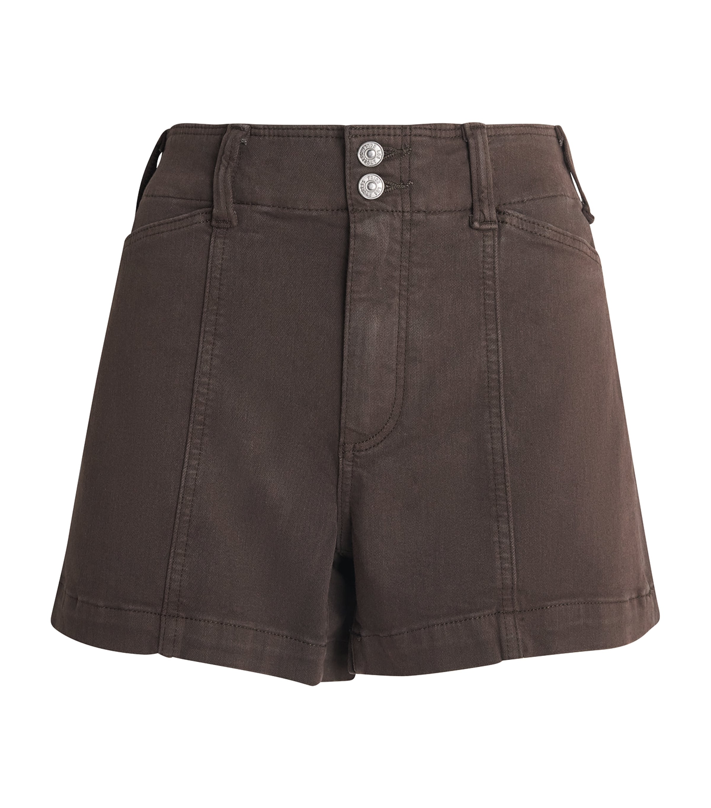 PAIGE Womens Cargo Olivia Shorts Rich Chocolate