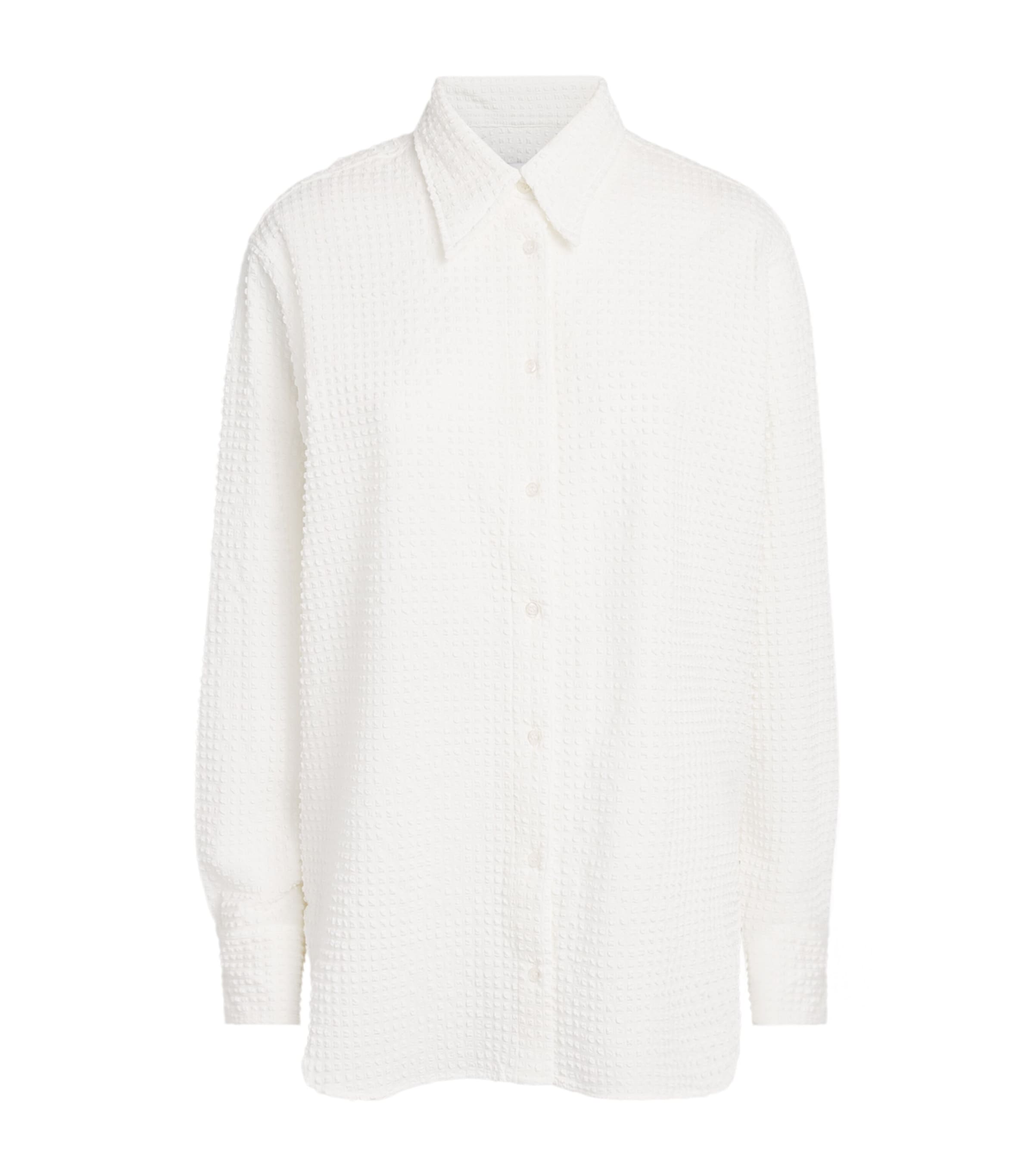 Hunza G Womens Seersucker Resort Shirt White