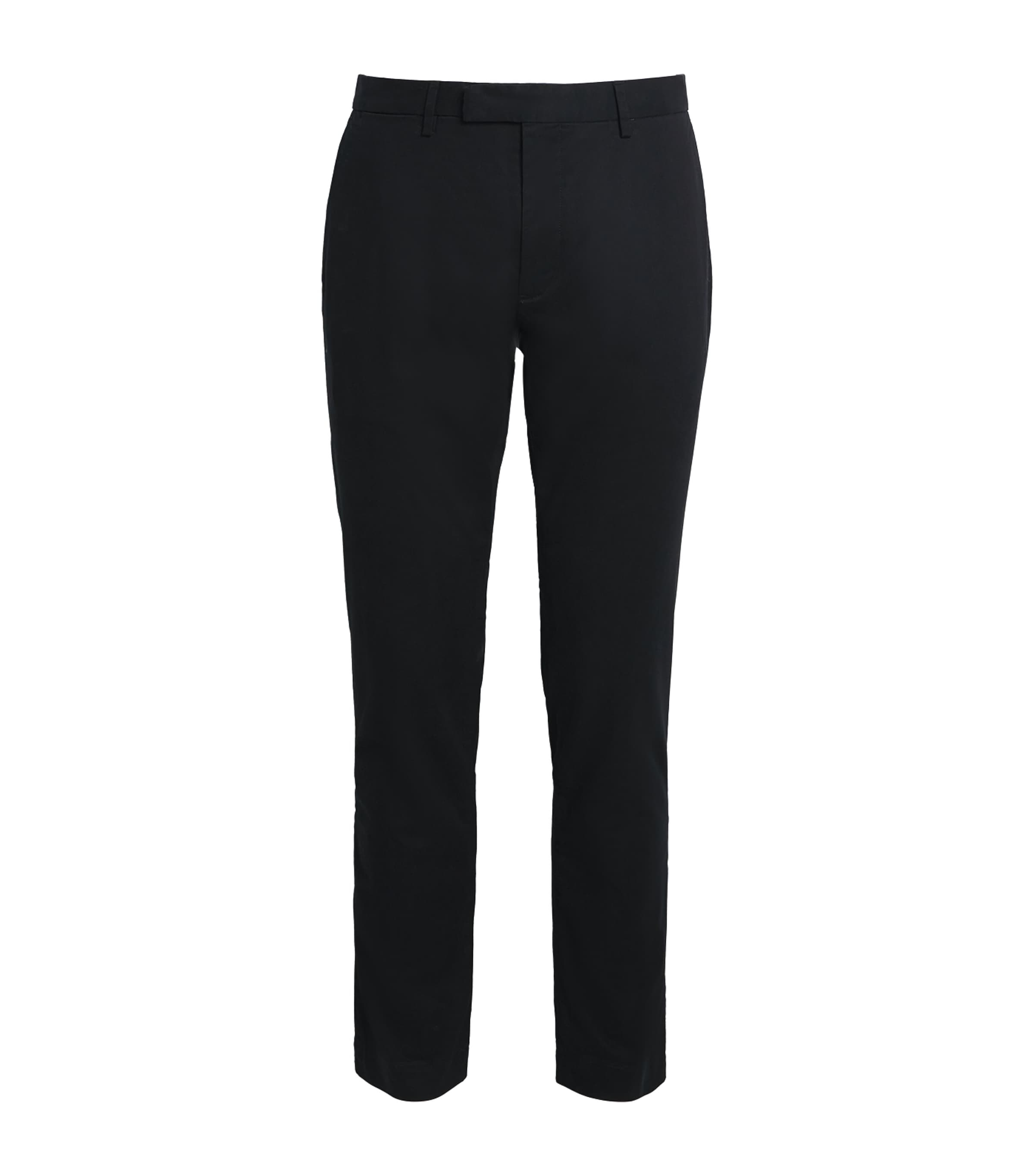 Polo Ralph Lauren Mens Stretch-Cotton Slim Chinos Polo Black