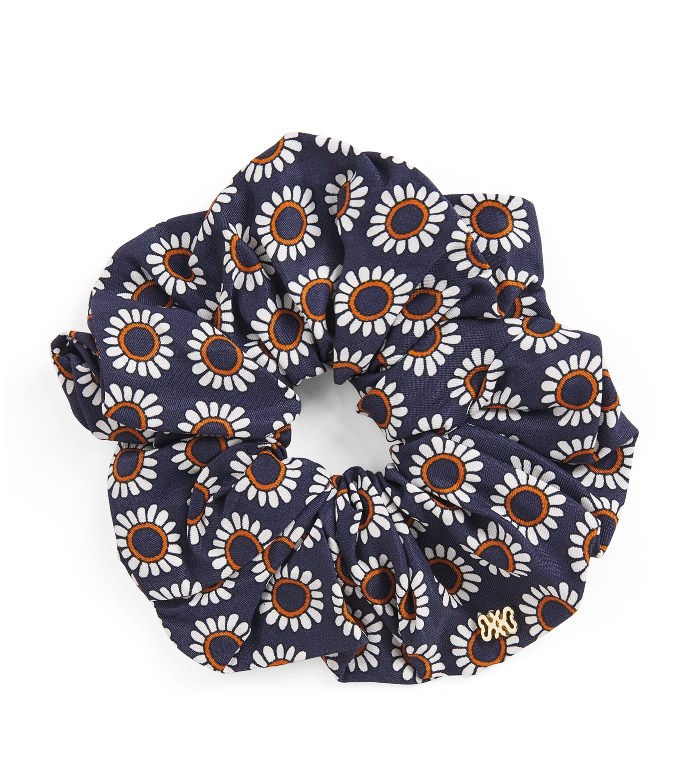Silk Floral Print Scrunchie