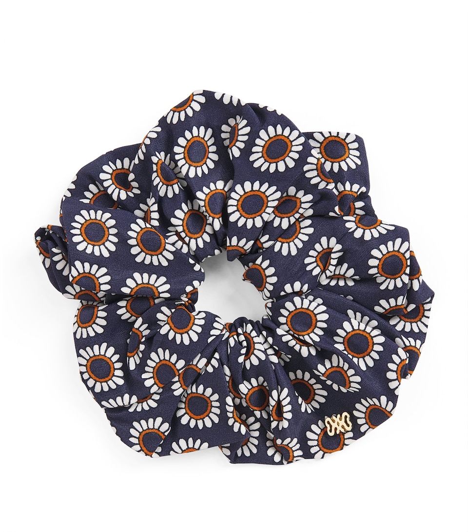 Silk Floral Print Scrunchie