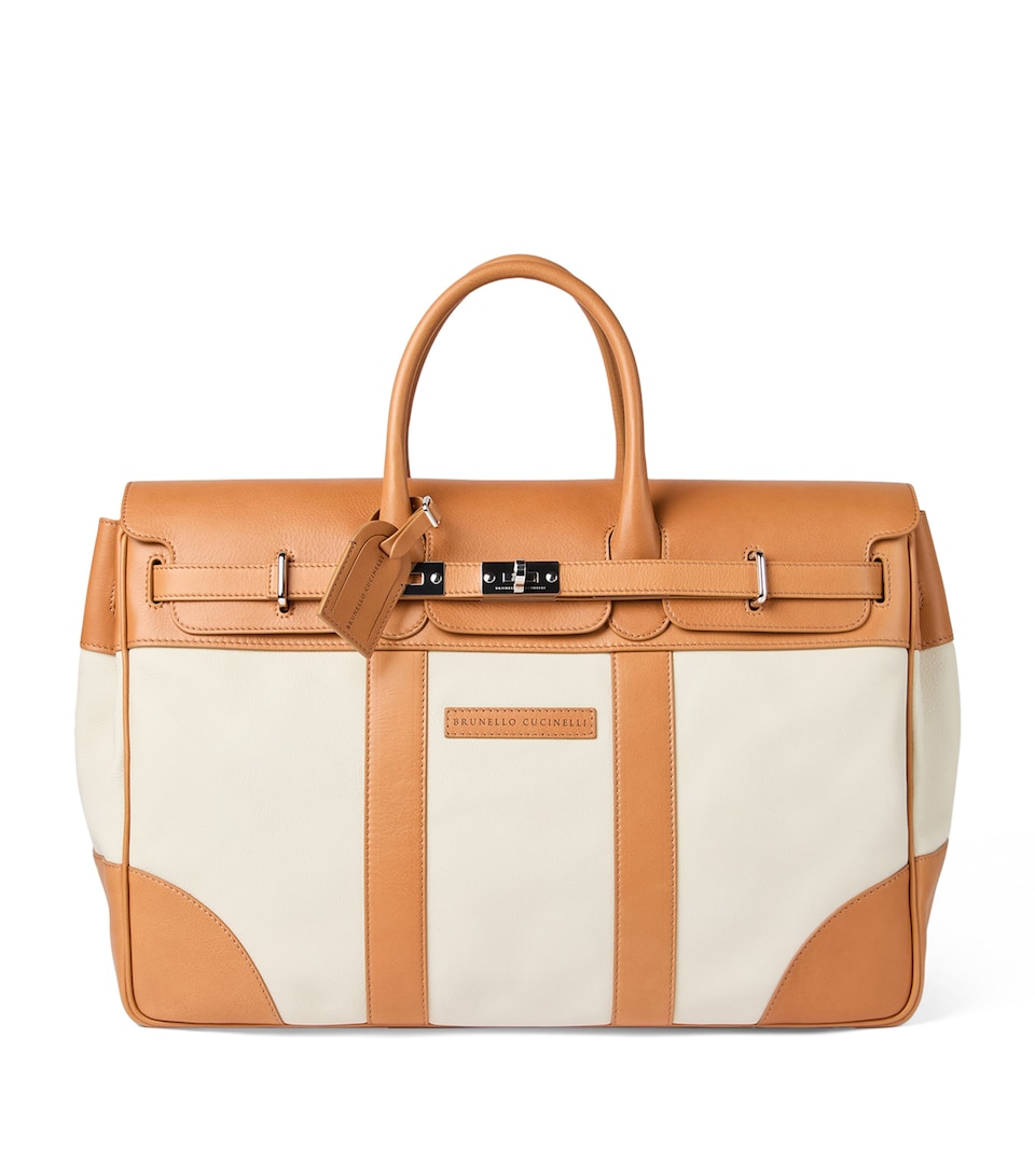 Brunello Cucinelli Grained Leather Country Holdall
