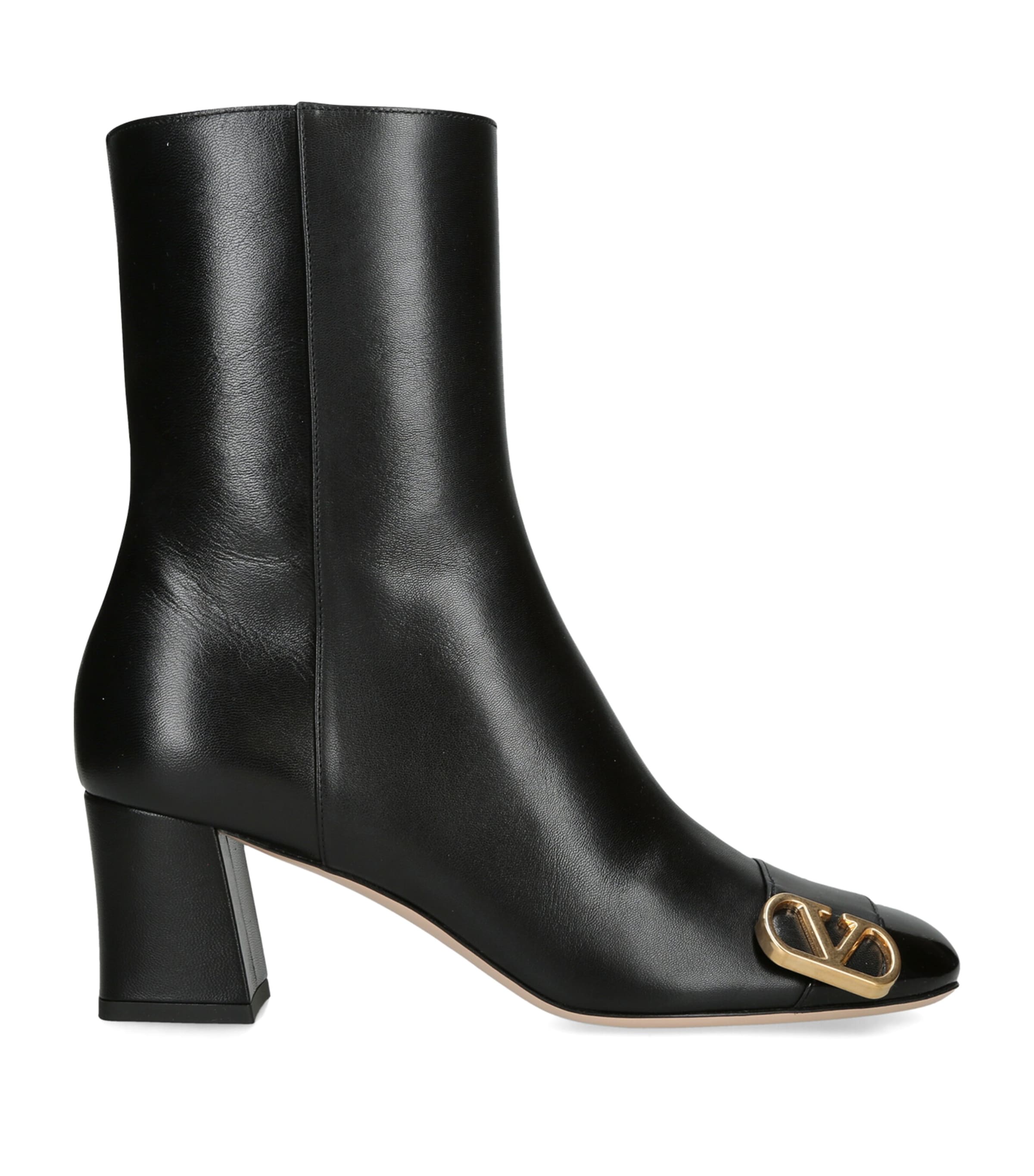 Valentino Garavani Womens Leather Veeside Ankle Boots 60 Black