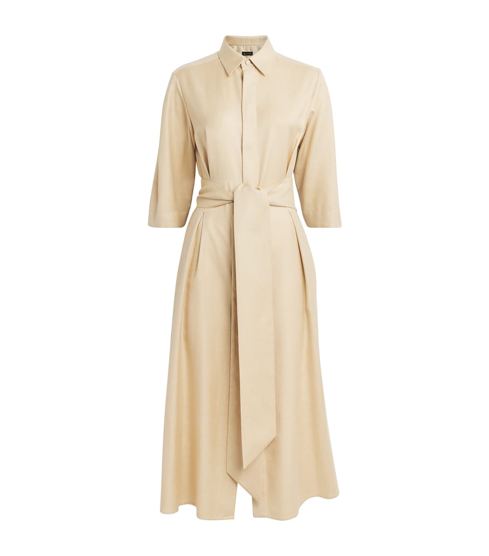 Cashmere-Silk-Linen Midi Dress