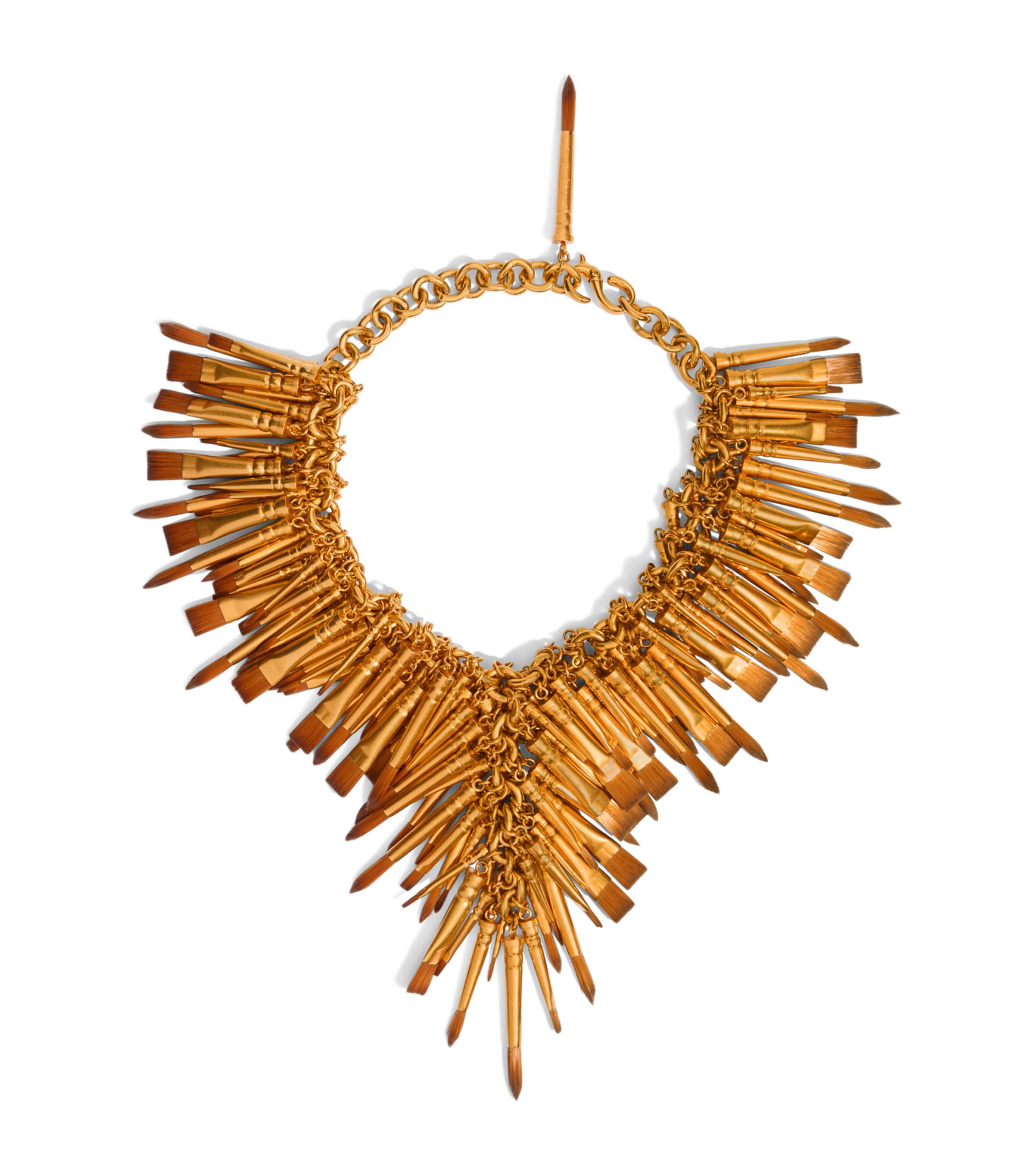 Schiaparelli Brush Necklace Gold