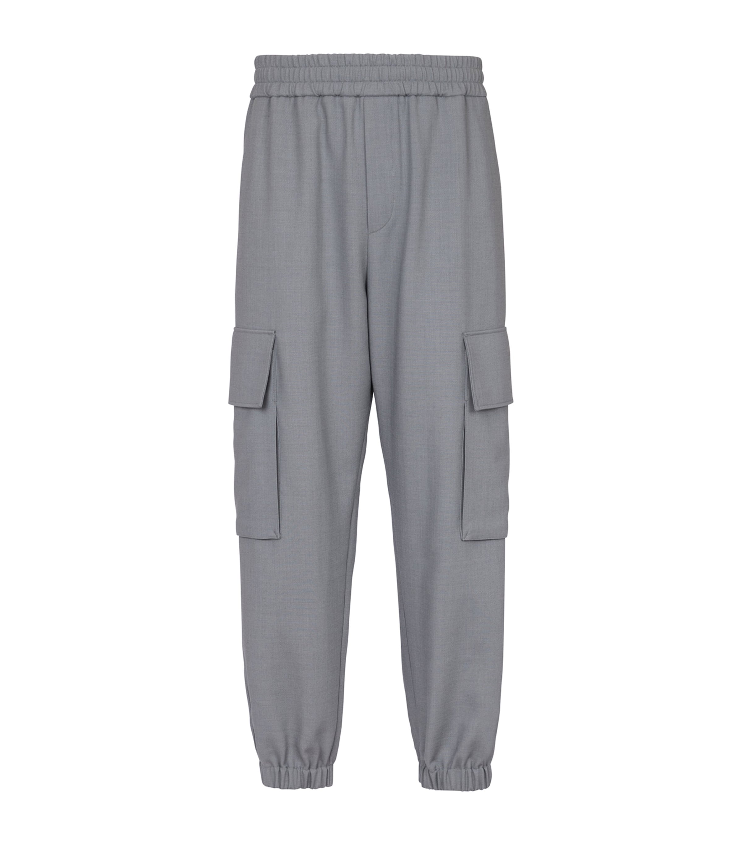 Wool-Blend Cargo Trousers