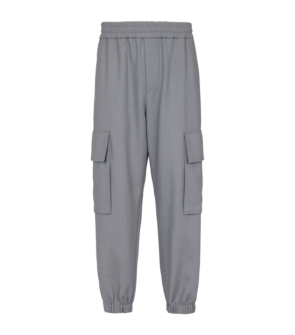 Wool-Blend Cargo Trousers