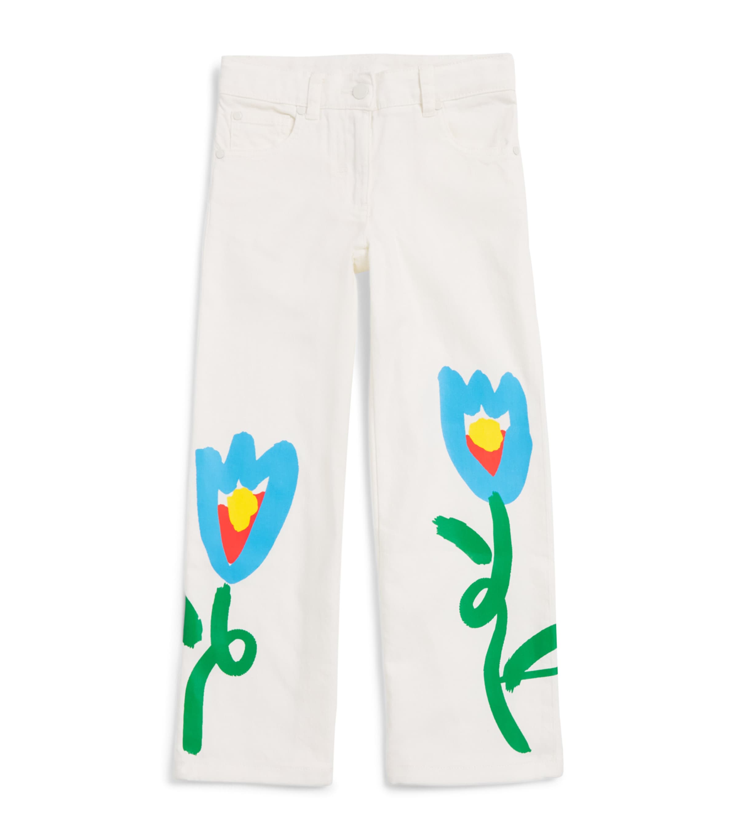 Flower-Detail Jeans (3-14+ Years)