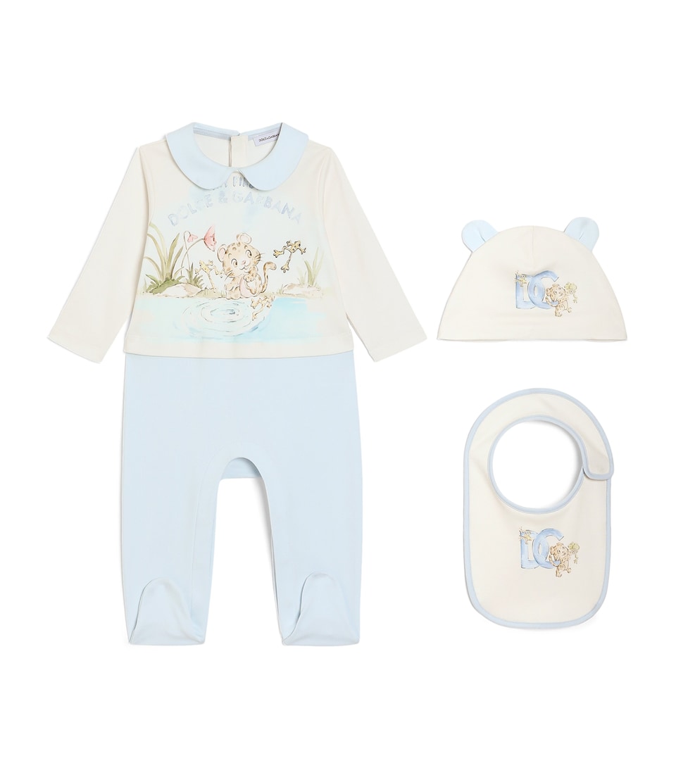 Dolce&Gabbana Kids All-In-One, Hat and Bib Set (3-24 Months) Combined Colou