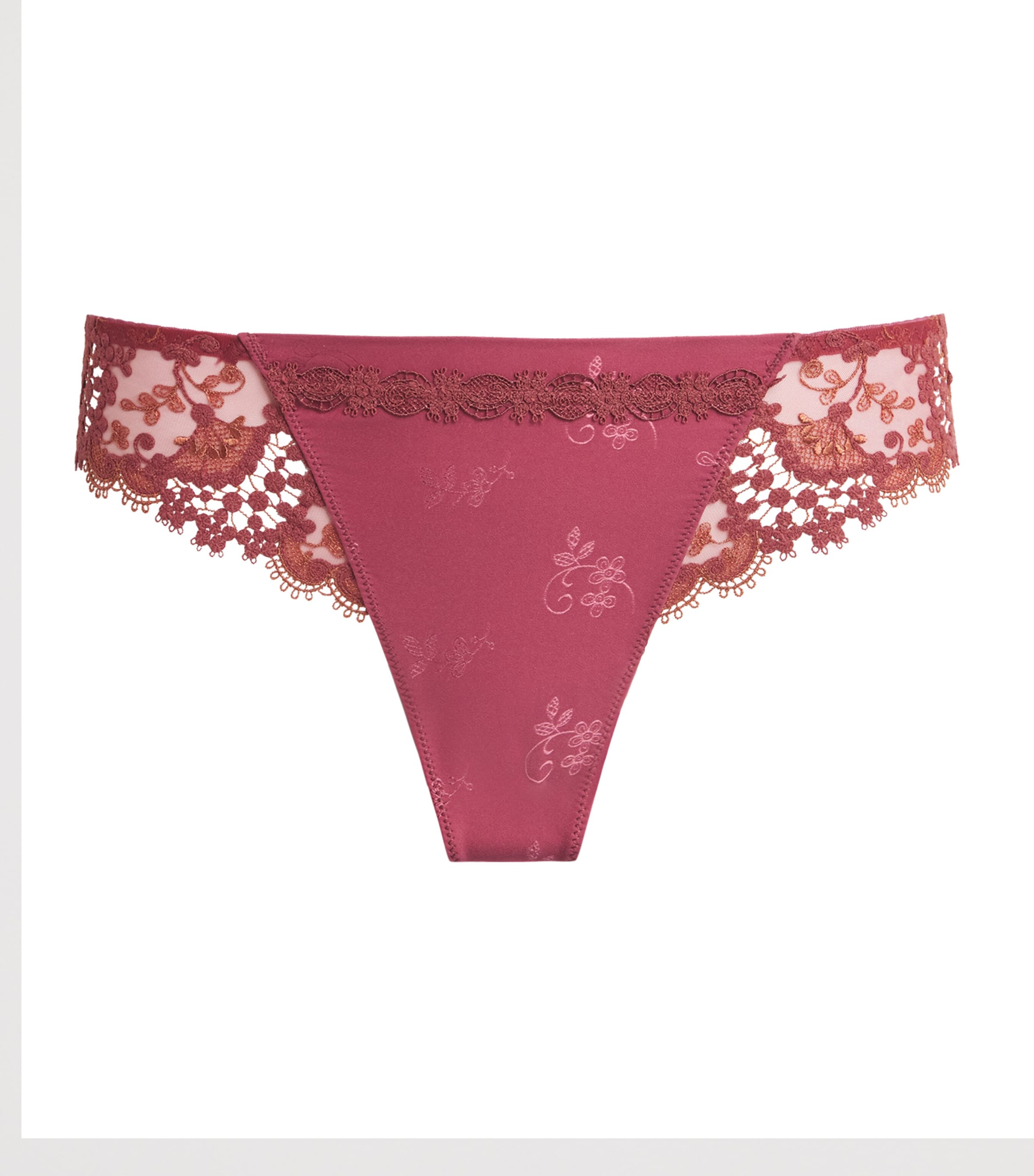 Simone Perele Womens Lace Wish Tanga Santal Pink