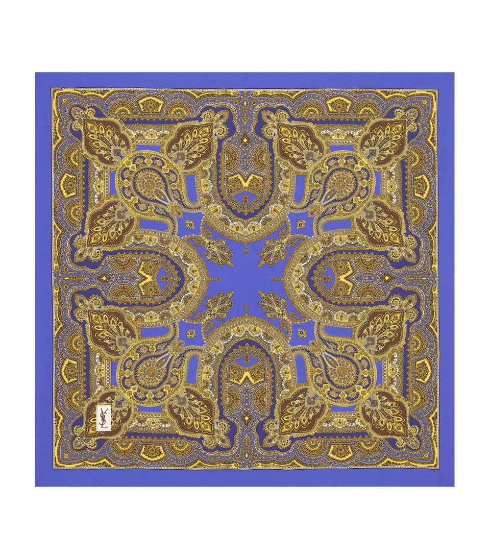 Saint Laurent Silk Paisley Scarf