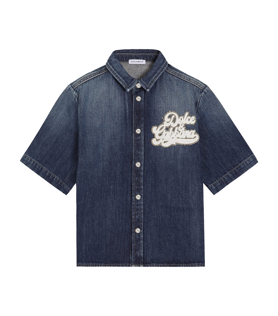 Dolce&Gabbana Kids Logo Denim Shirt (8-12+ Years) Combined Colou