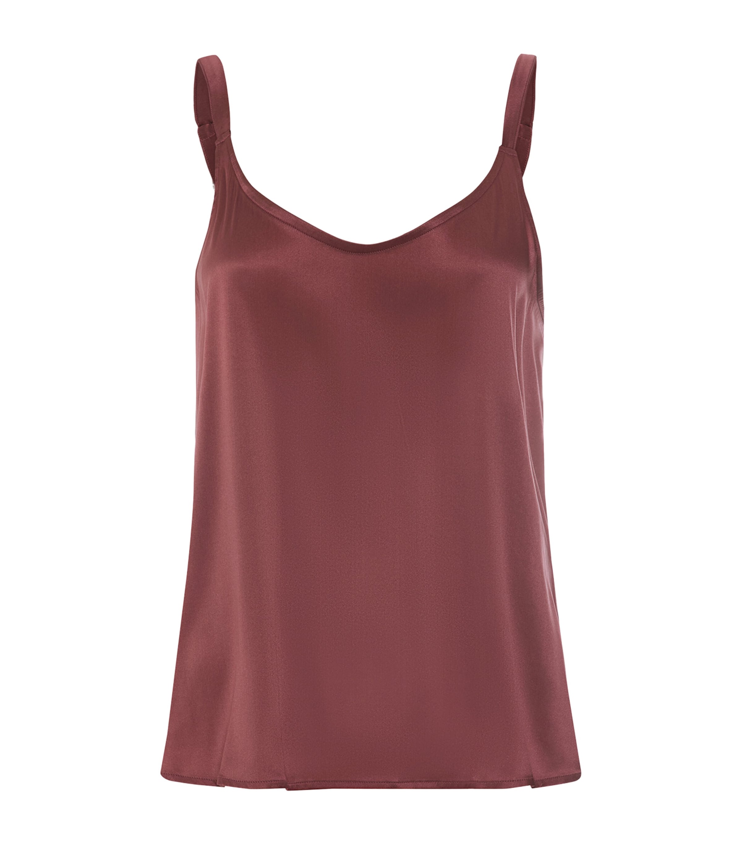 Hanro Womens Silk Grand Central Cami Pyjama Top Apple Butter