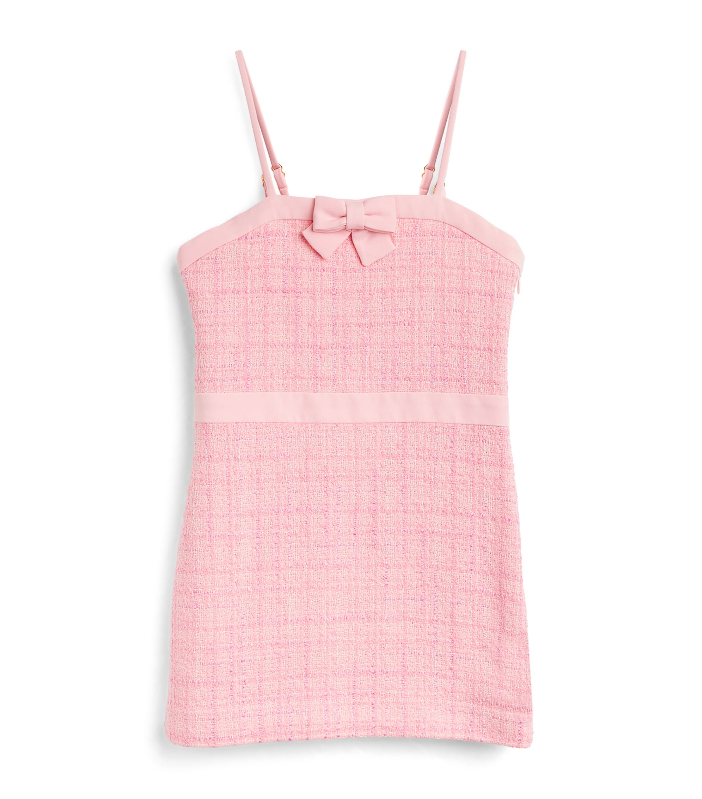 LoveShackFancy Tweed Kitt Mini Dress (2-6 Years) Pkhibpink Hibiscus
