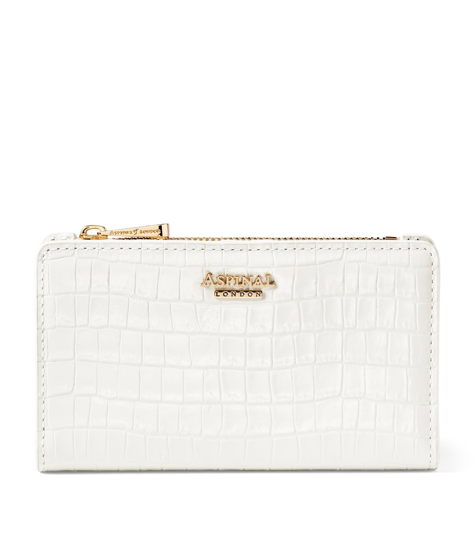 Croc-Embossed Leather Mayfair Wallet