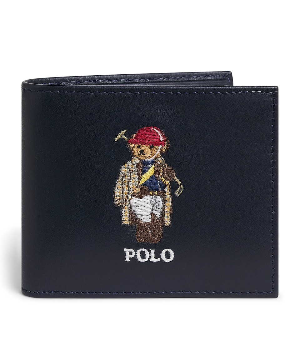 Leather Polo Bear Bifold Wallet