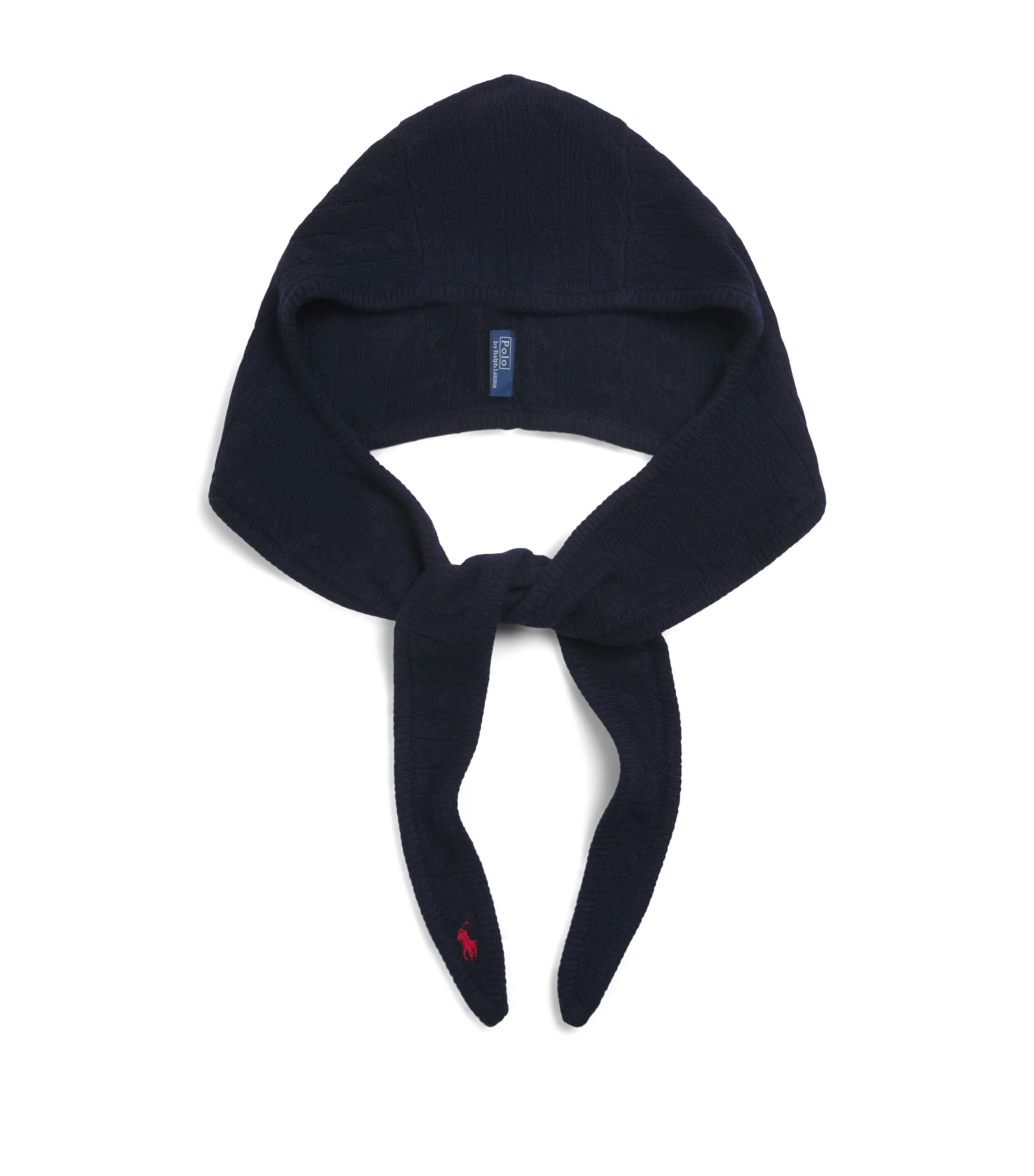 Polo Ralph Lauren Wool-Cashmere Cable-Knit Wrap Snood Hunter Navy