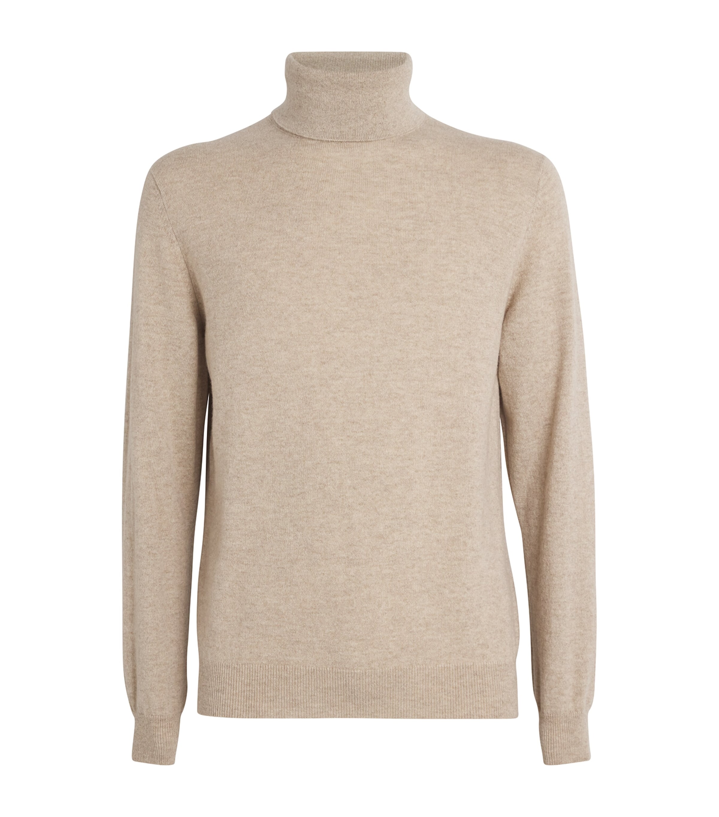 Harrods Mens Cashmere Rollneck Sweater Dark Medium Dyed