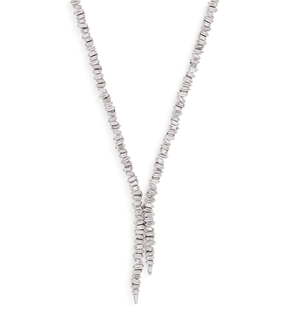 White Gold and Diamond Tennis Necklace