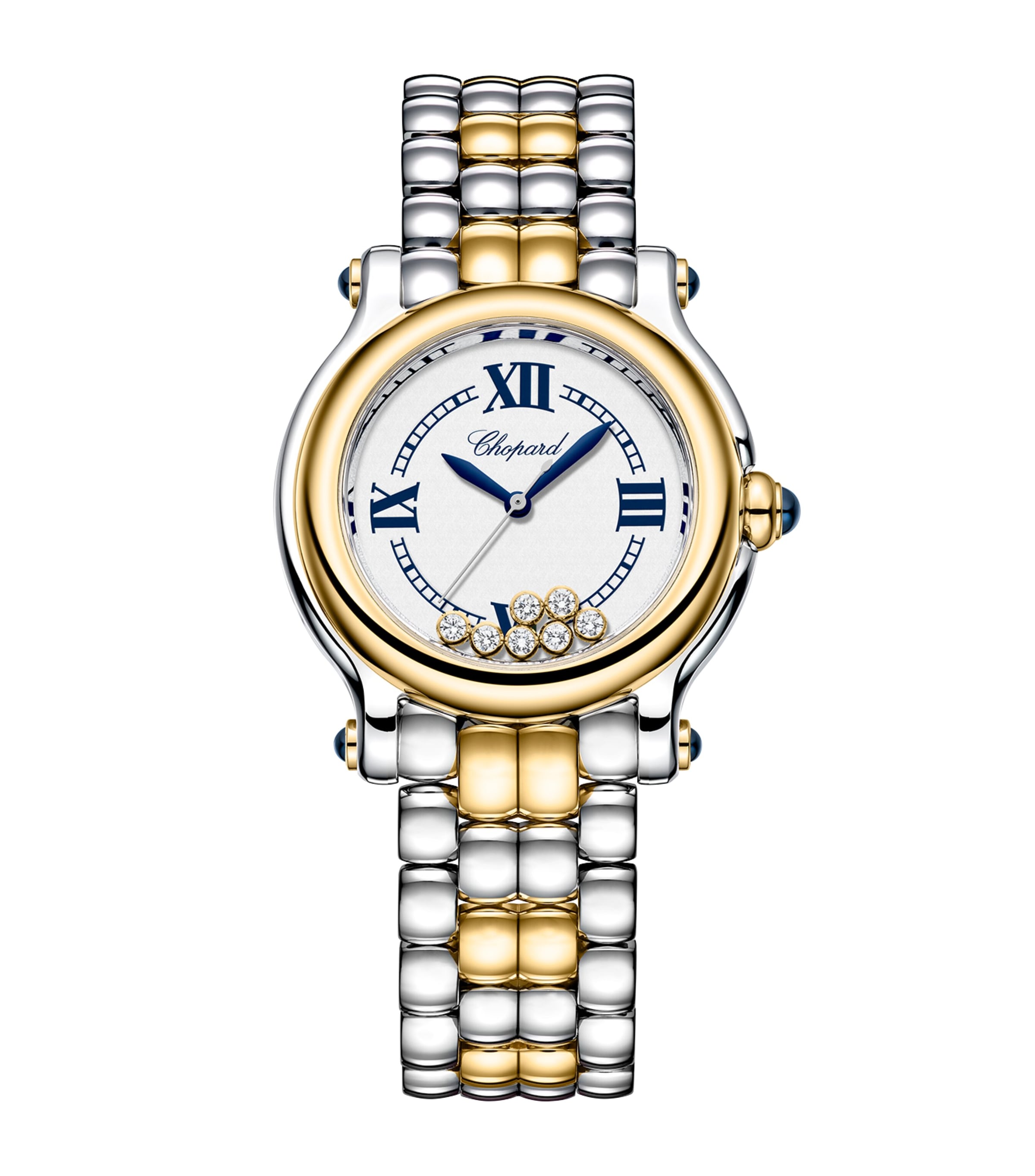 Chopard Stainless Steel and Diamond Happy Sport Watch 33mm Yellow Gold