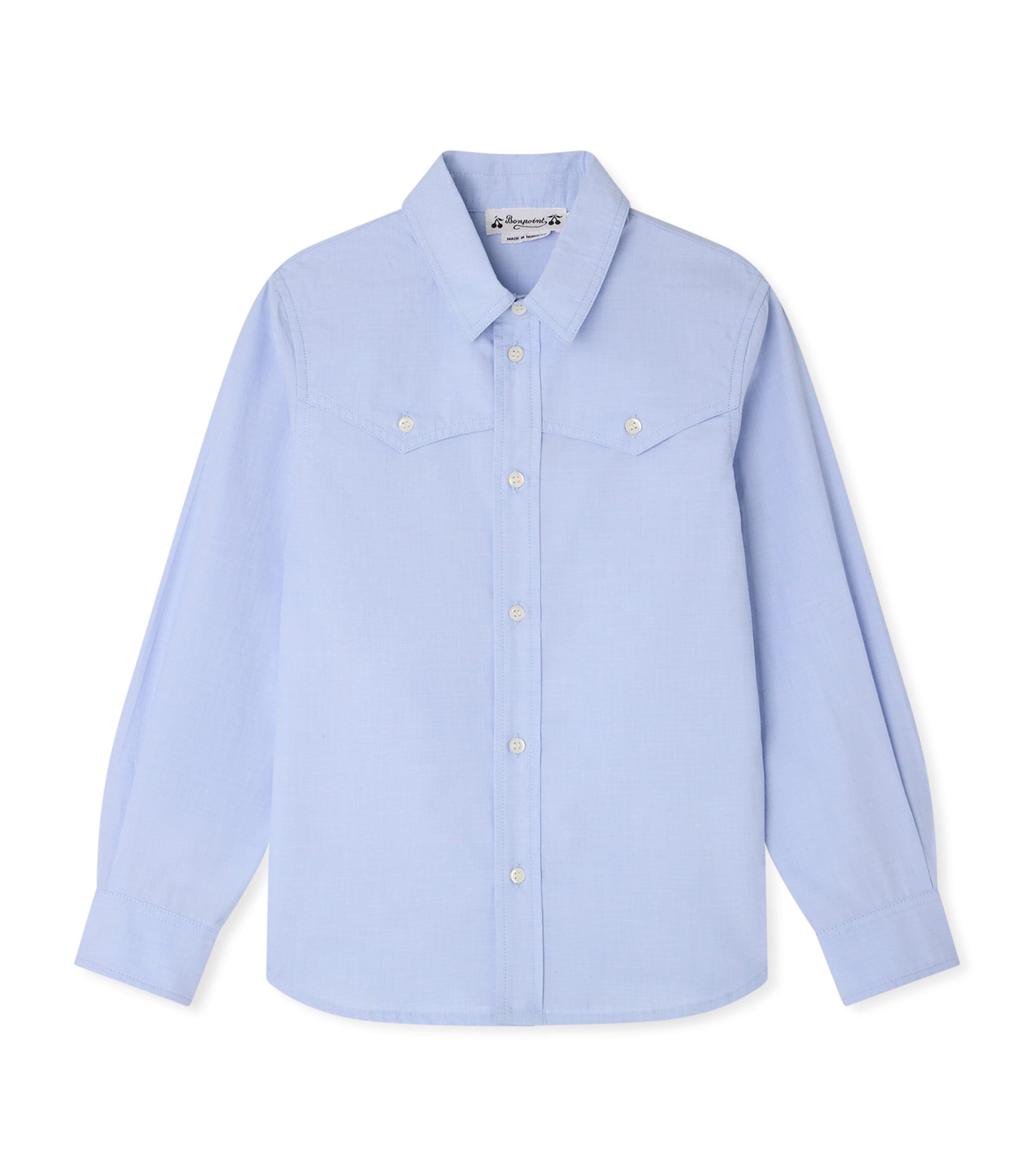 Bonpoint Cotton Western Shirt (4-8 Years) Bleu