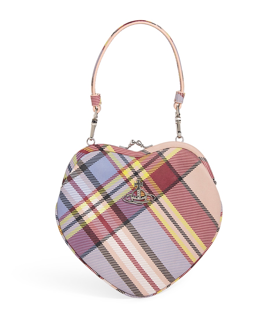Tartan Belle Heart Clutch Bag