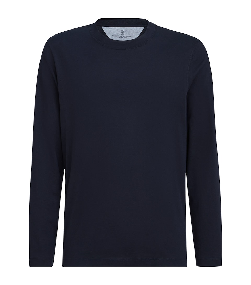 Brunello Cucinelli Mens Cotton Long-Sleeve T-Shirt