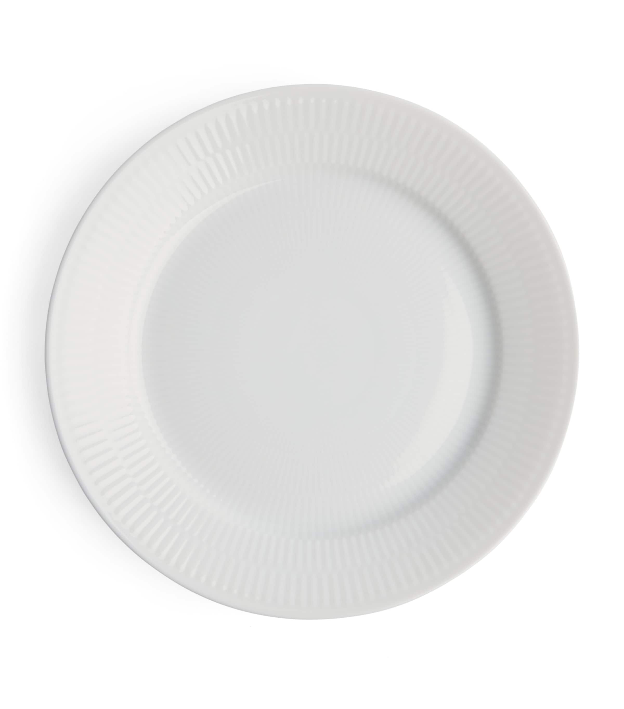 White Fluted Plate (27cm)