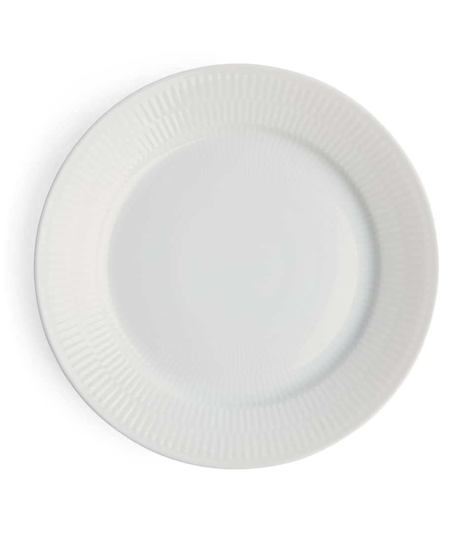 White Fluted Plate (27cm)