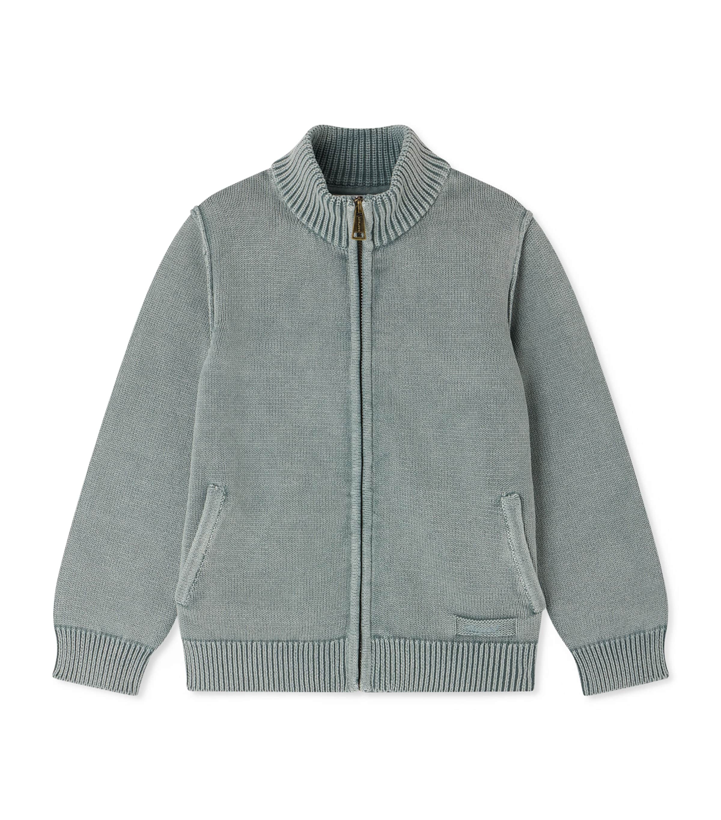 Bonpoint Cotton Lance Cardigan (10-14 Years) Upb Emeraude