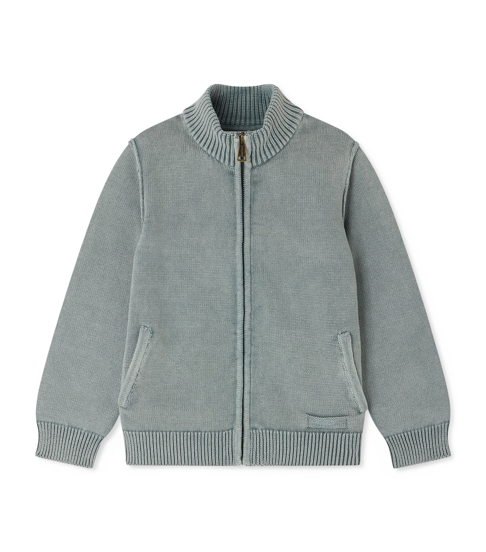 Bonpoint Cotton Lance Cardigan (10-14 Years) Upb Emeraude
