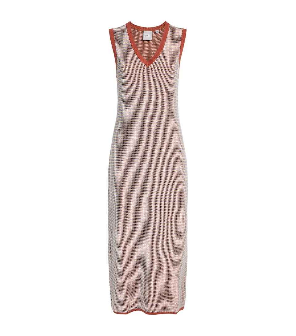 Varley Womens Cotton Knitted Albane Maxi Dress Caramel Clay
