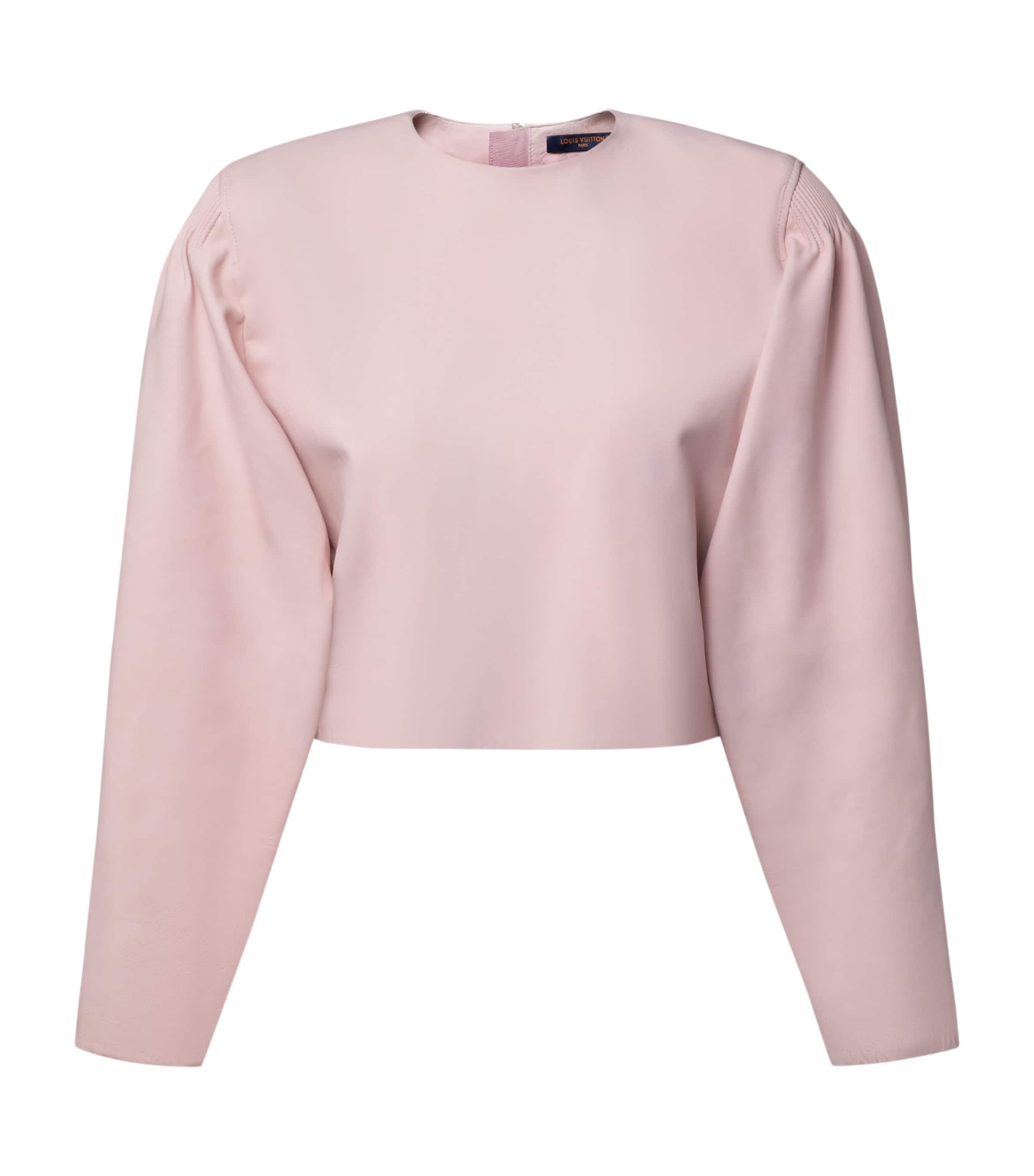 LOUIS VUITTON Womens Leather Long-Sleeve Top Pink
