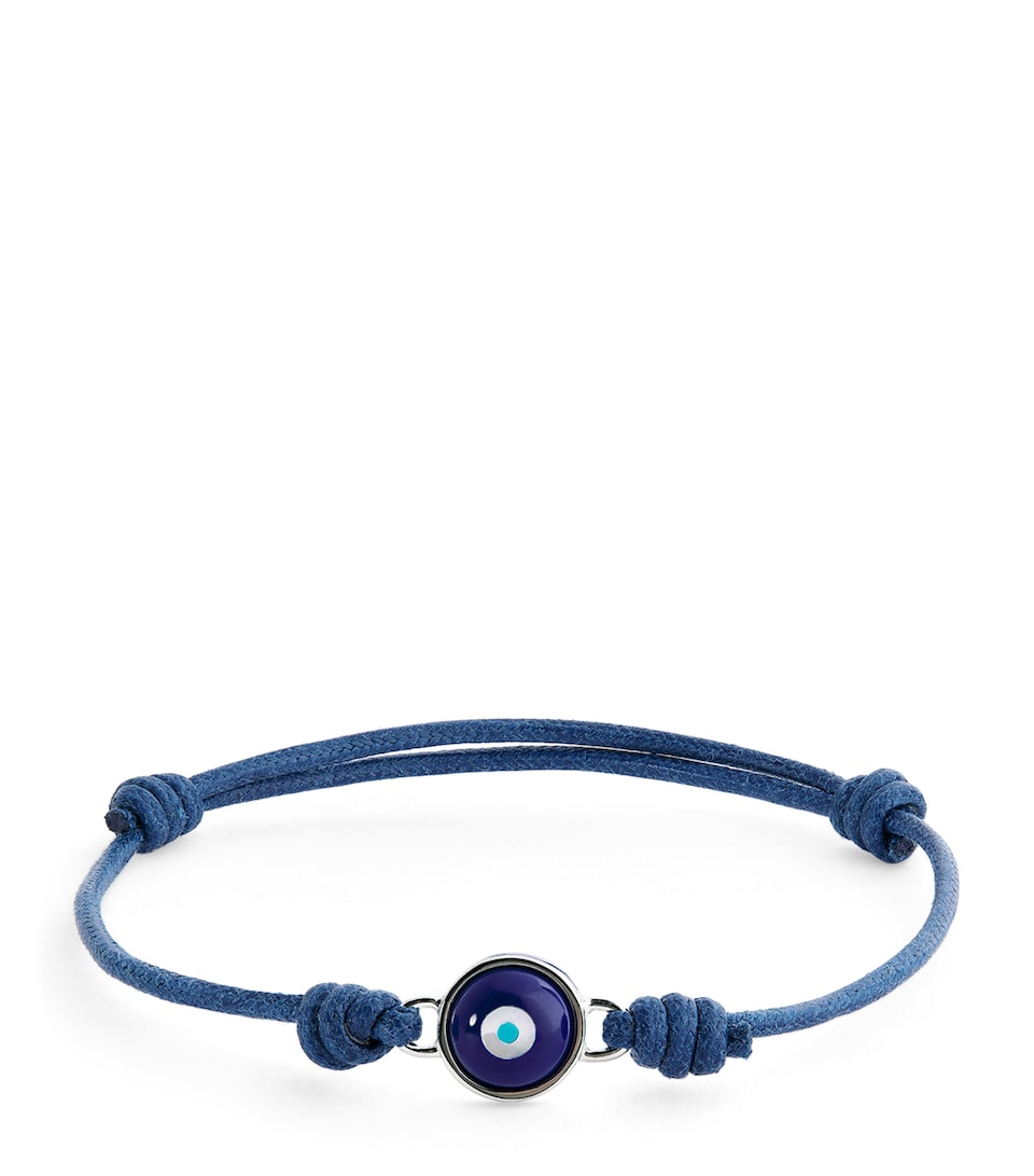 Tateossian Macrame Milos Evil Eye Bracelet Blue