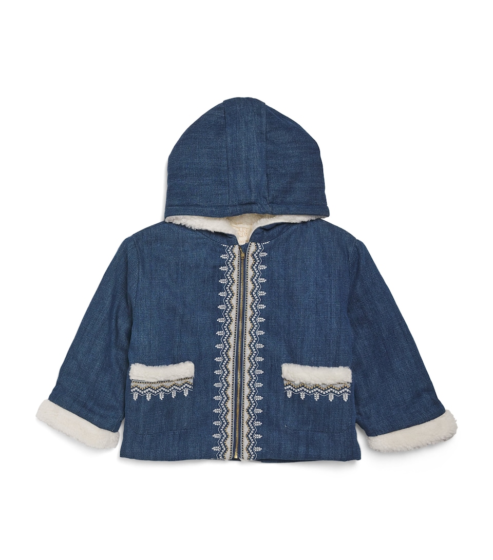 Hooded Melvette Denim Coat (4-12 Years)