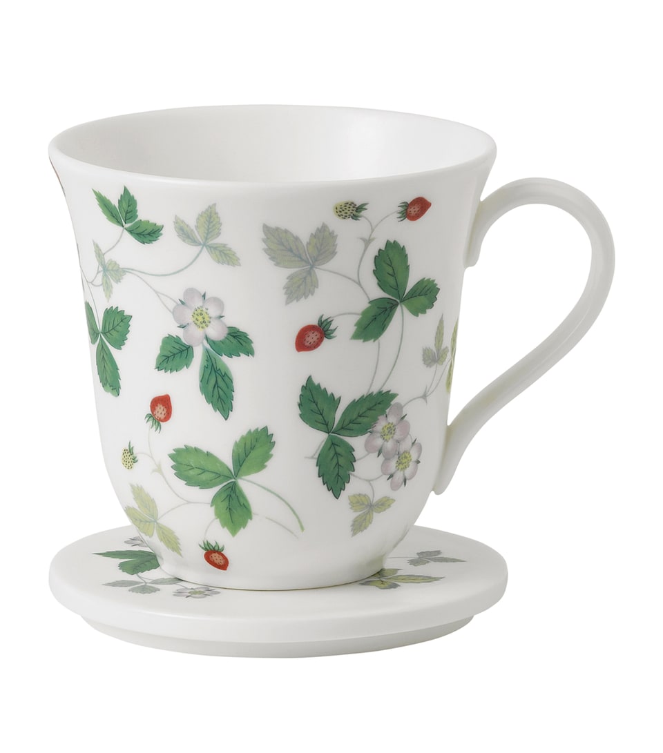 Wedgwood Wild Strawberry Lidded Mug White