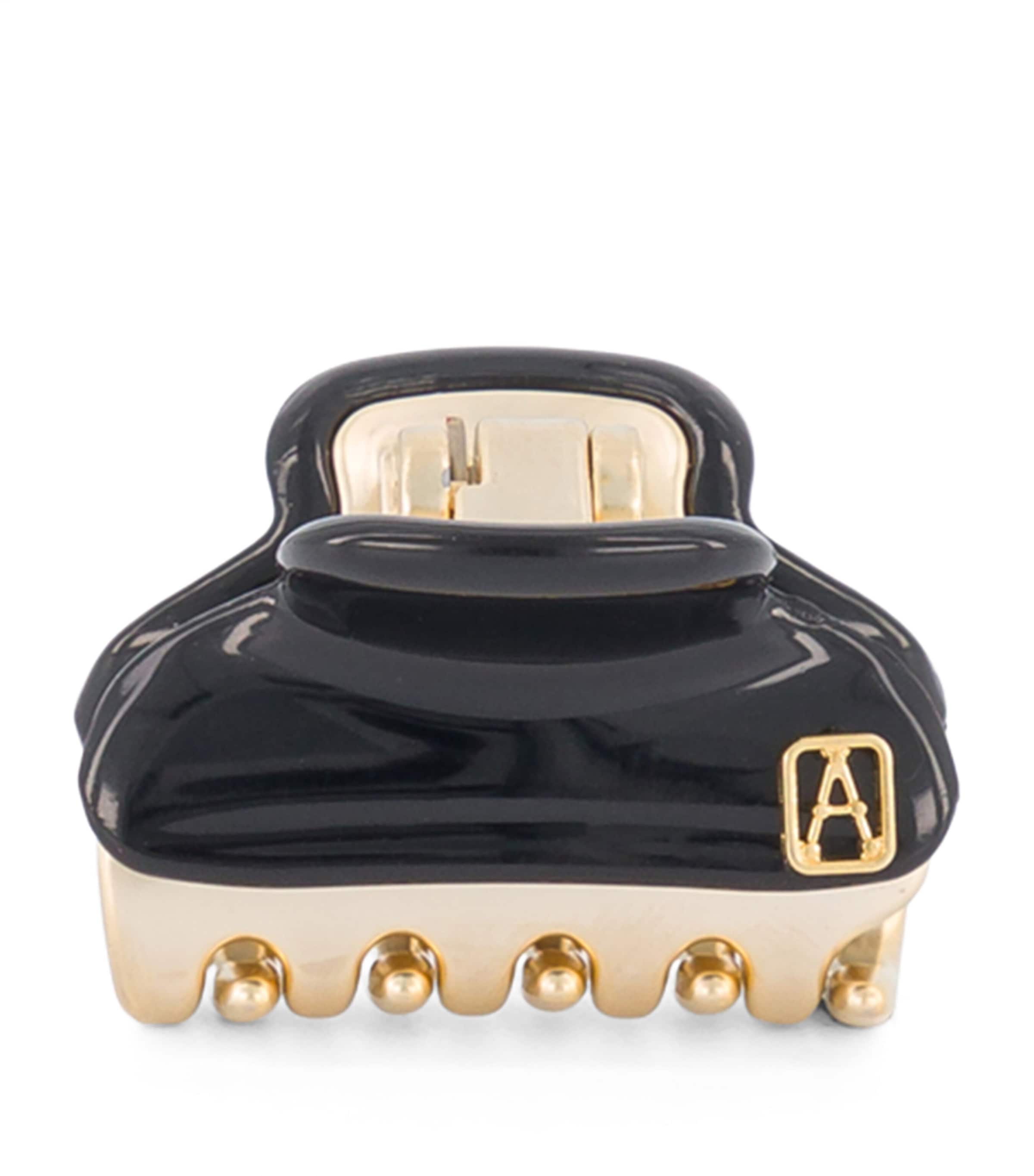 Alexandre de Paris Gold-Plated Claw Hair Clip Noir B/or