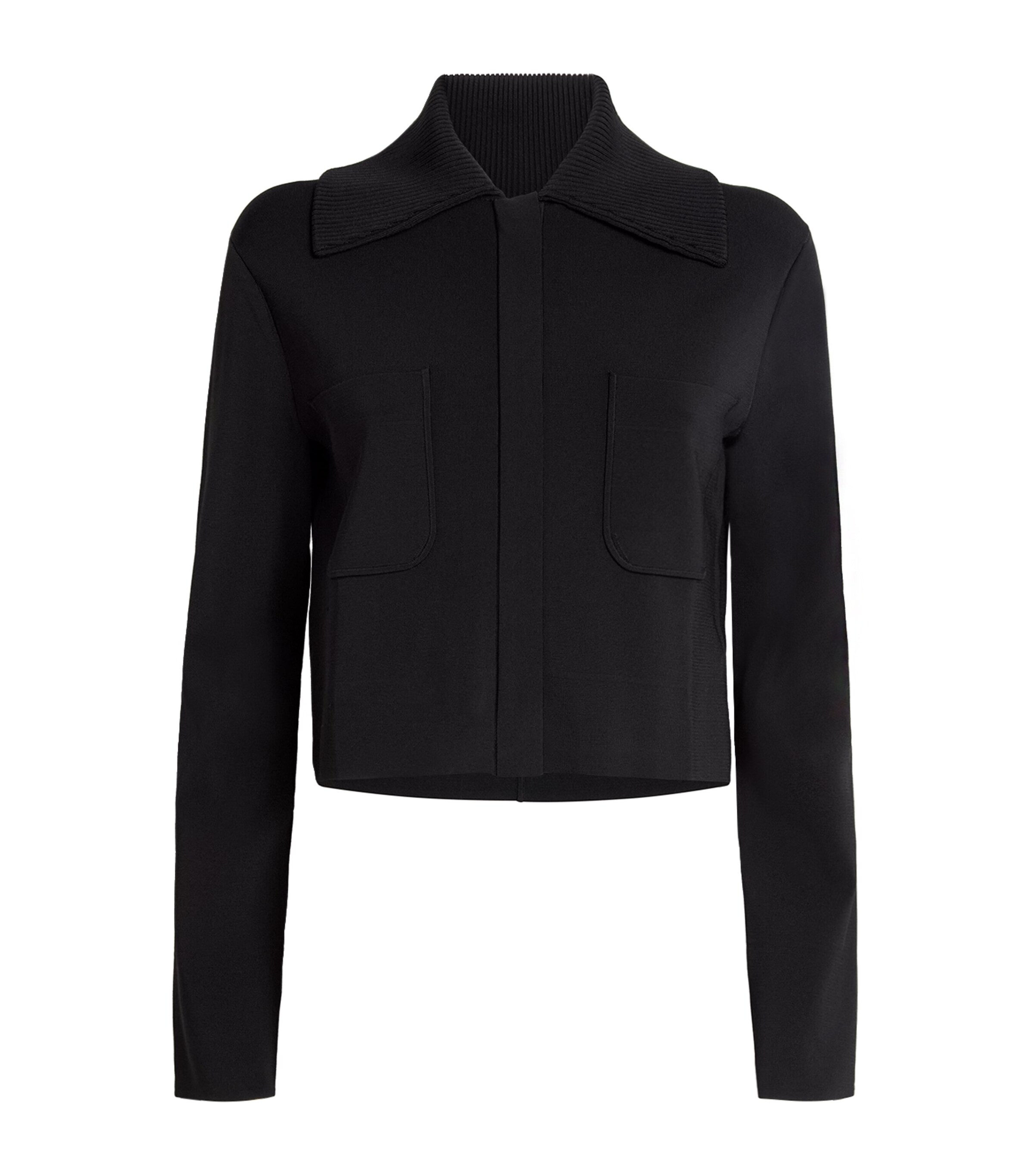 Milano-Knit Collared Jacket
