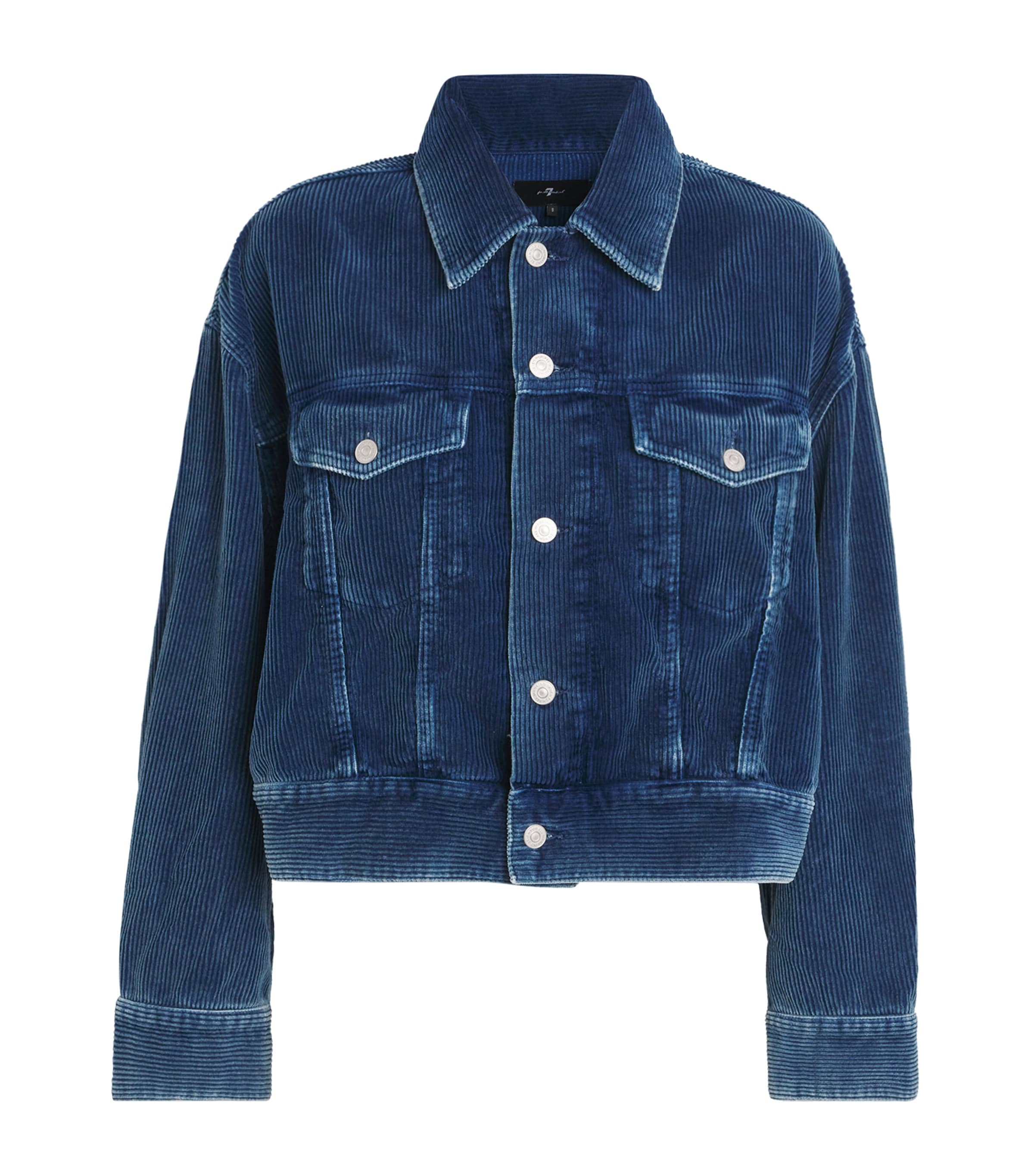 Corduroy Oli Cropped Trucker Jacket