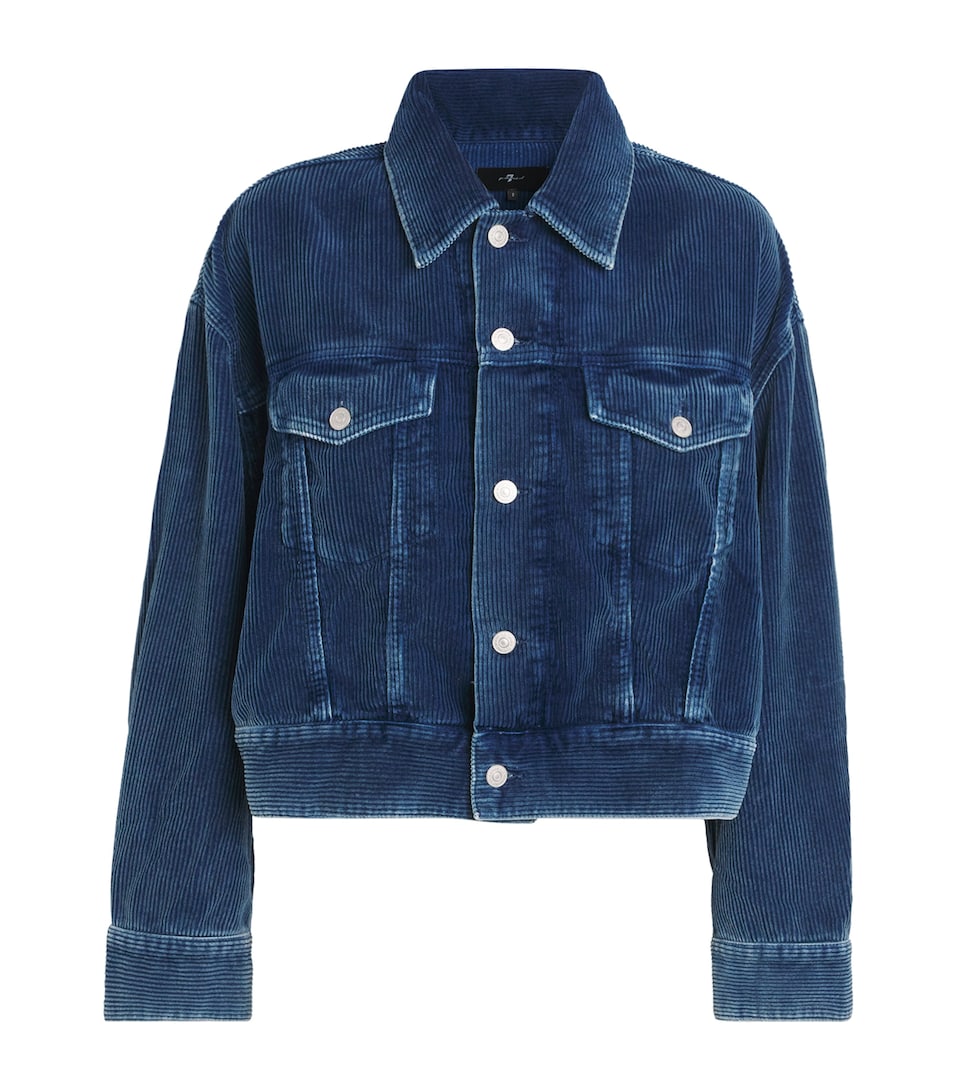 Corduroy Oli Cropped Trucker Jacket