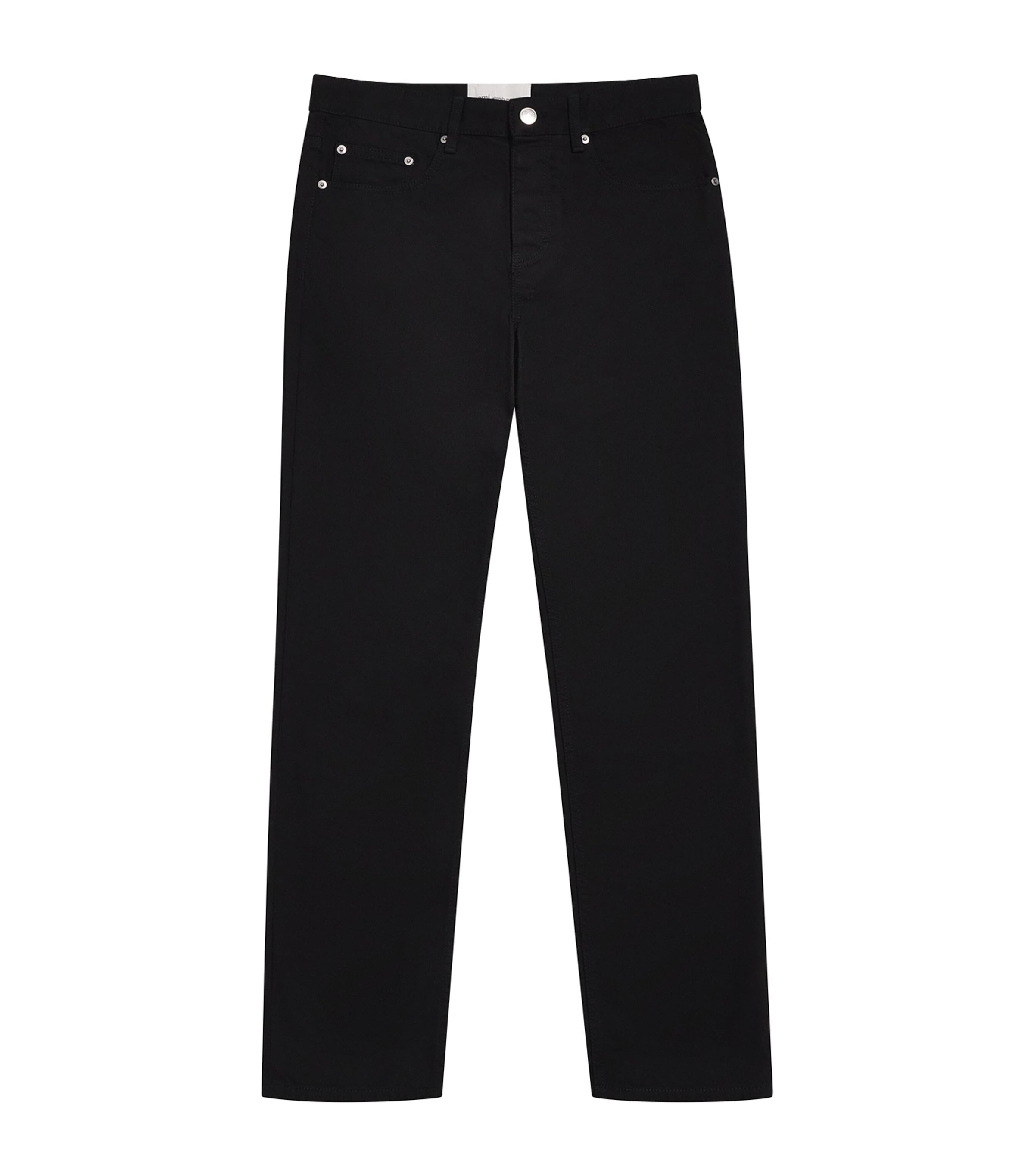 AMI Paris Mens Classic Fit Jeans Noir