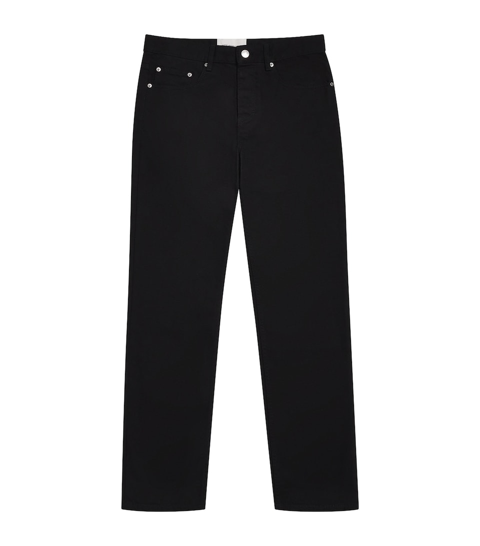 AMI Paris Mens Classic Fit Jeans Noir