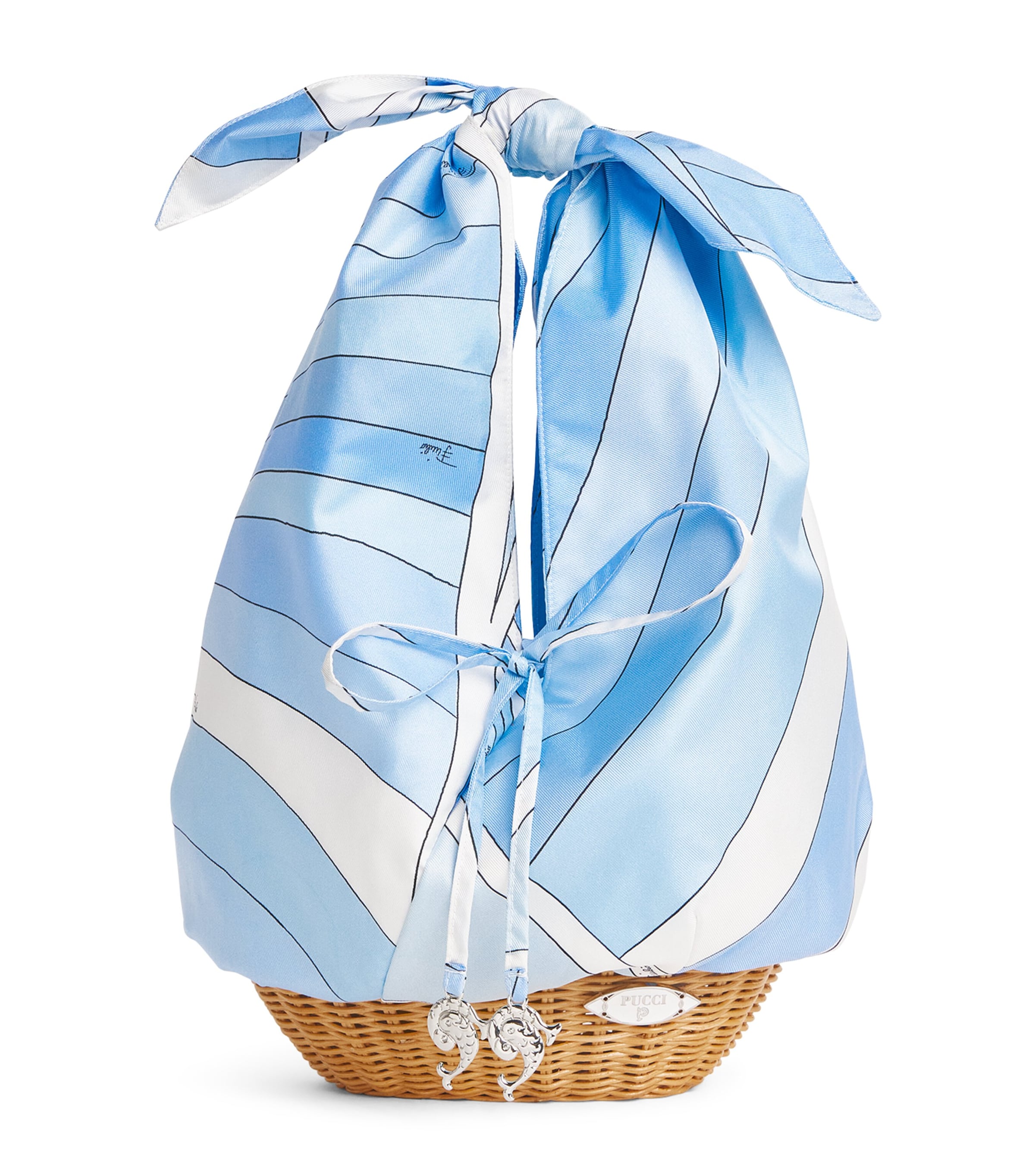 PUCCI Silk Picnic Top-Handle Bag Pale