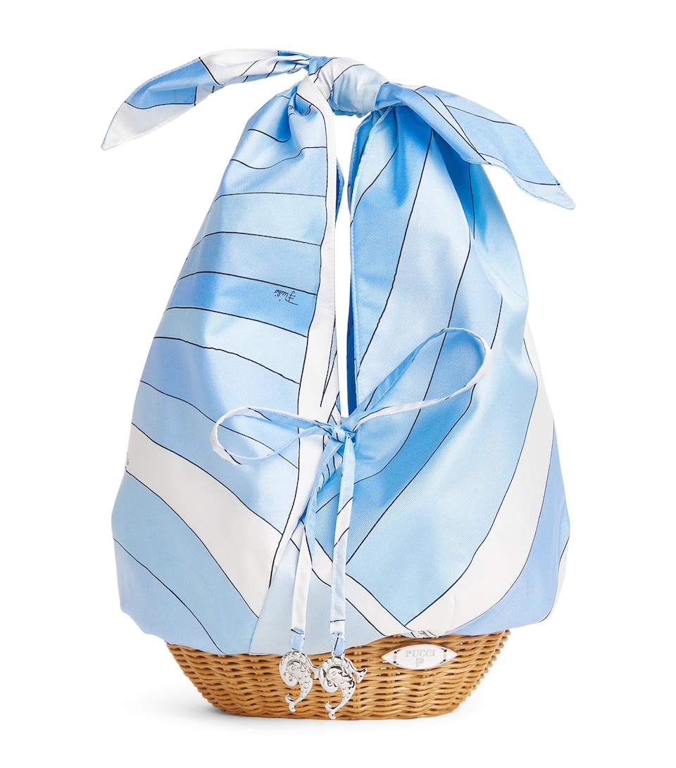 PUCCI Silk Picnic Top-Handle Bag Pale