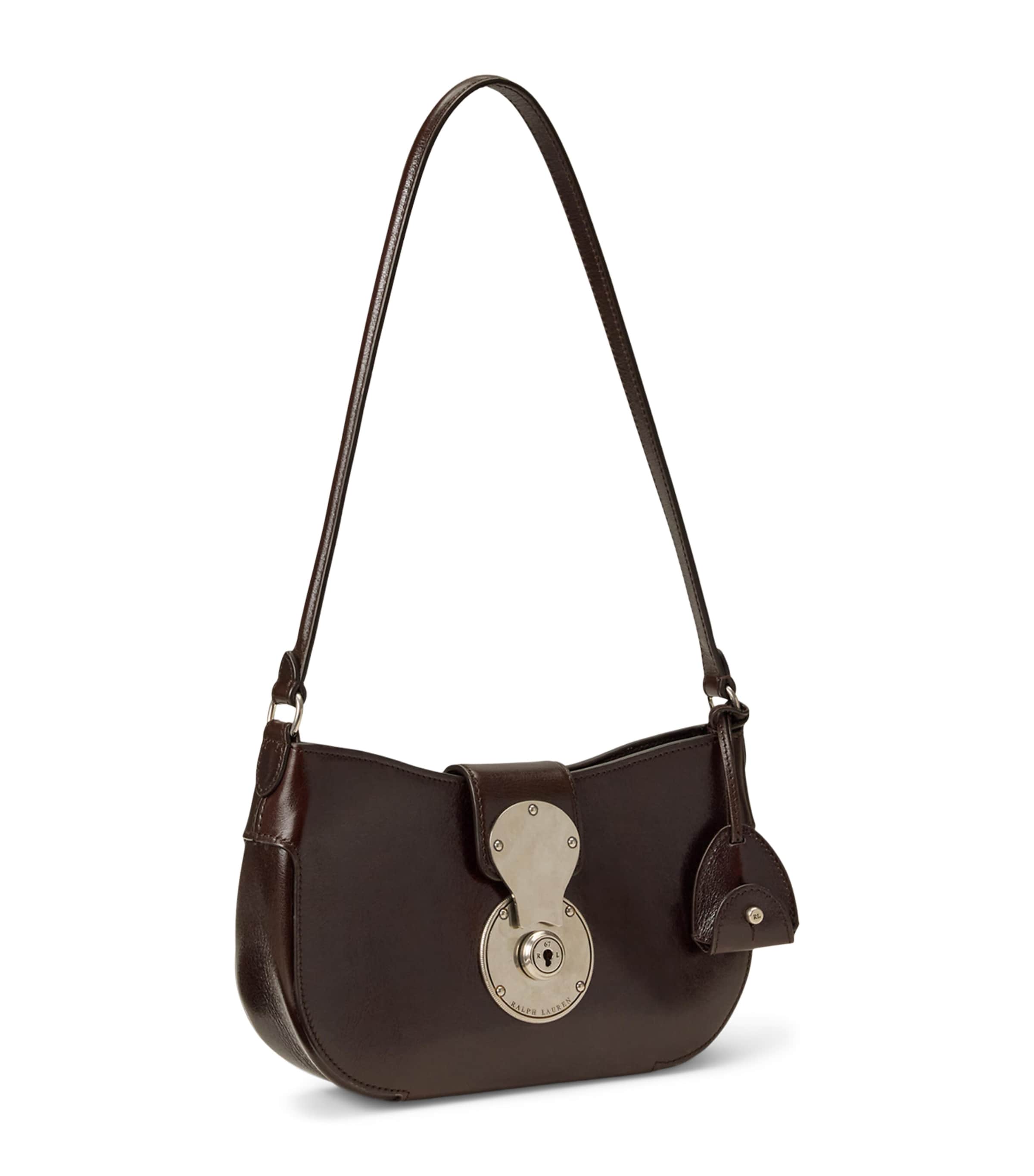 Ralph Lauren Collection Small Calfskin Ricky Shoulder Bag Luggage Brown