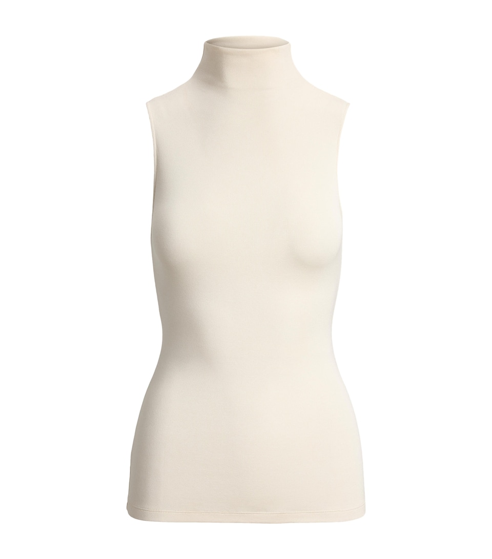 Ralph Lauren Collection Womens Stretch-Silk Naomie Tank Top Lux Cream